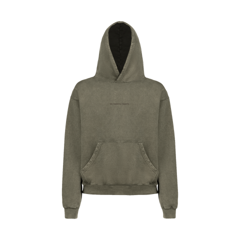 "es neesmu reperis." Washed Olive Hoodie