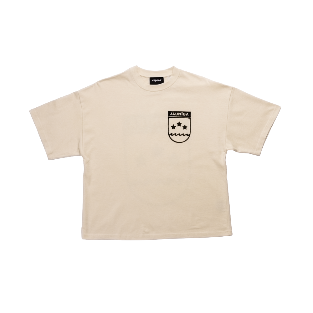 "Crest" Cream Boxy T-Shirt