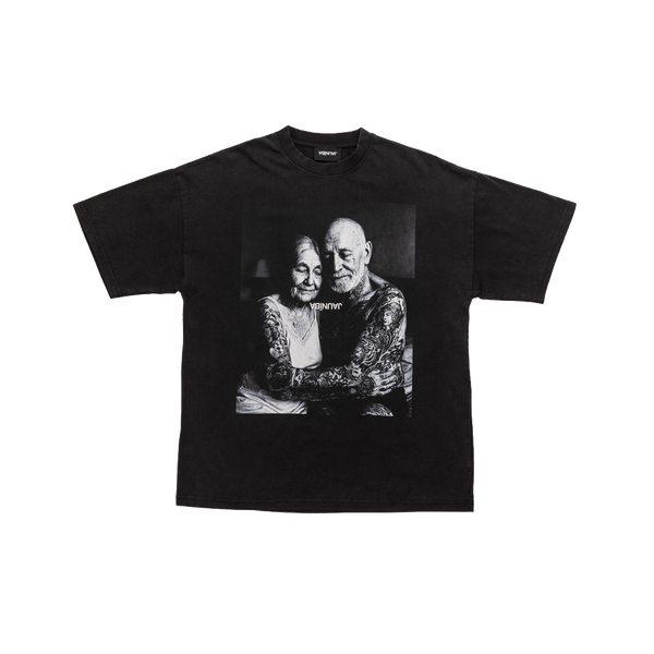 "Forever Young" Washed Black T-Shirt