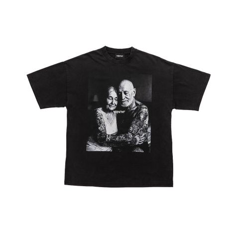 "Forever Young" Washed Black T-Shirt