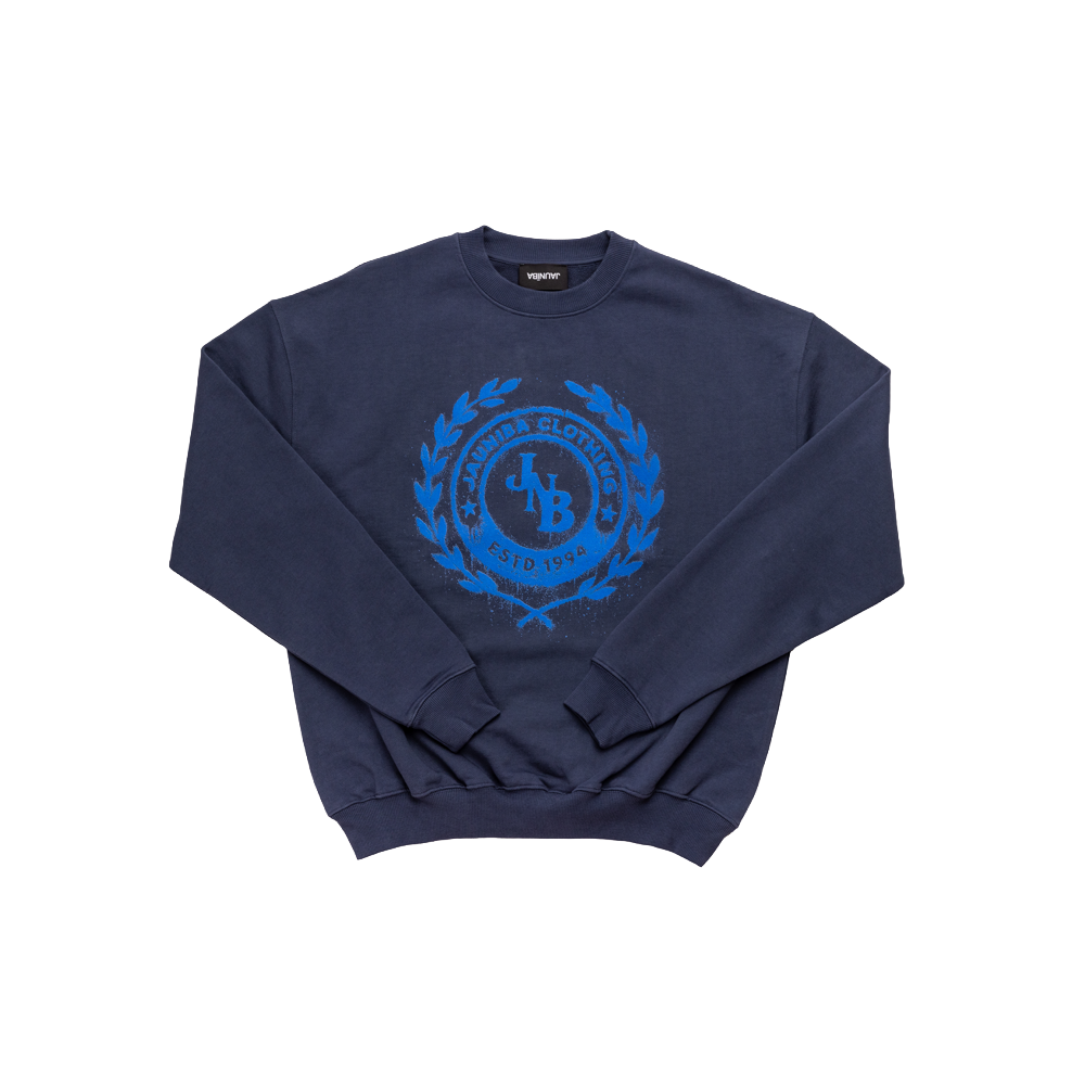 "JNB" Navy Crewneck Sweater