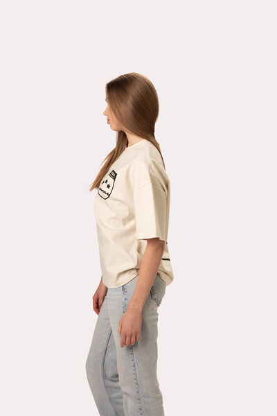 "Crest" Cream Boxy T-Shirt