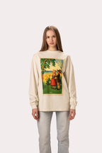 "Seaside" Cream Longsleeve Tee