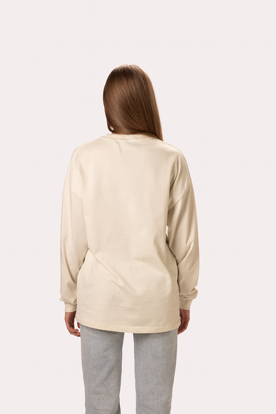 "Seaside" Cream Longsleeve Tee