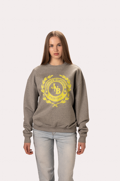 "JNB" Grey Marl Crewneck Sweater