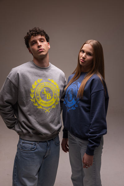 "JNB" Grey Marl Crewneck Sweater