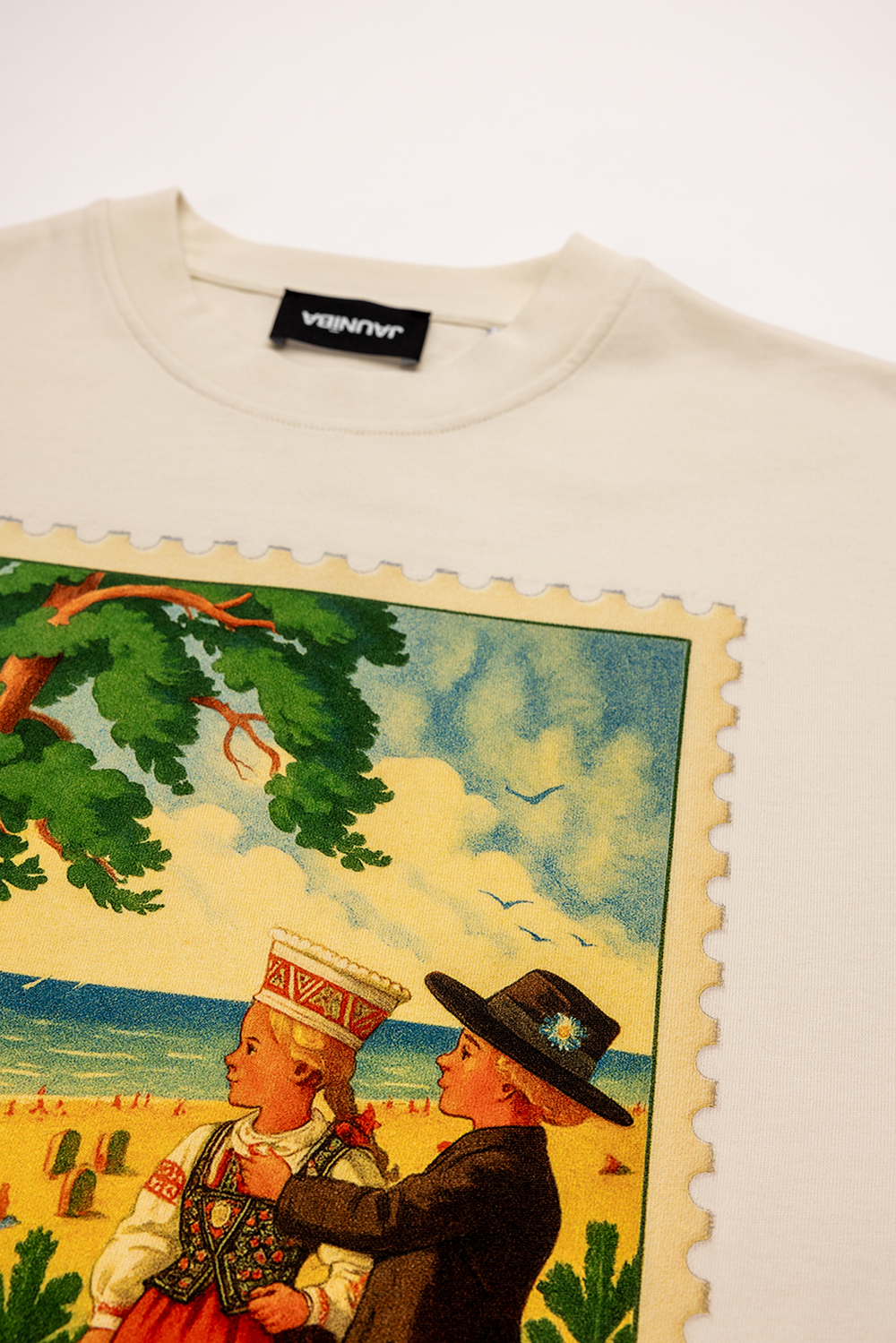 "Seaside" Cream Longsleeve Tee