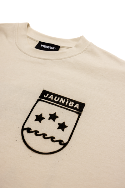 "Crest" Cream Boxy T-Shirt