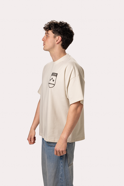 "Crest" Cream Boxy T-Shirt