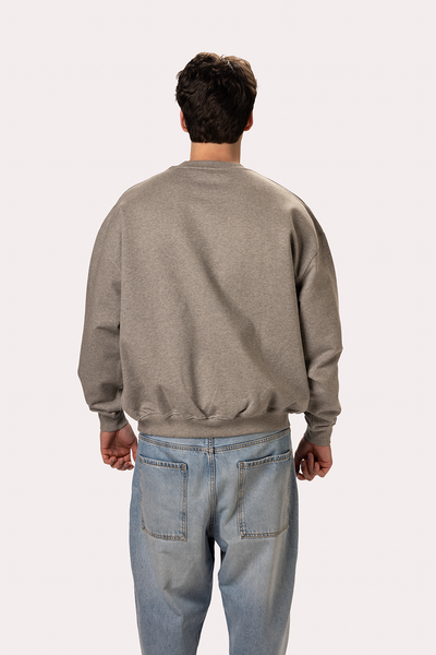 "JNB" Grey Marl Crewneck Sweater