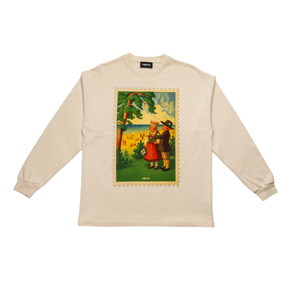 "Seaside" Cream Longsleeve Tee