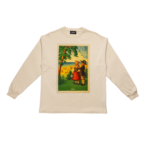"Seaside" Cream Longsleeve Tee